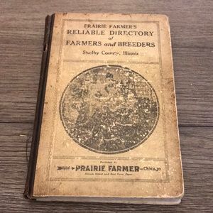 Rare book Prairie Farmers reliable directory of farmers and breeders 1918